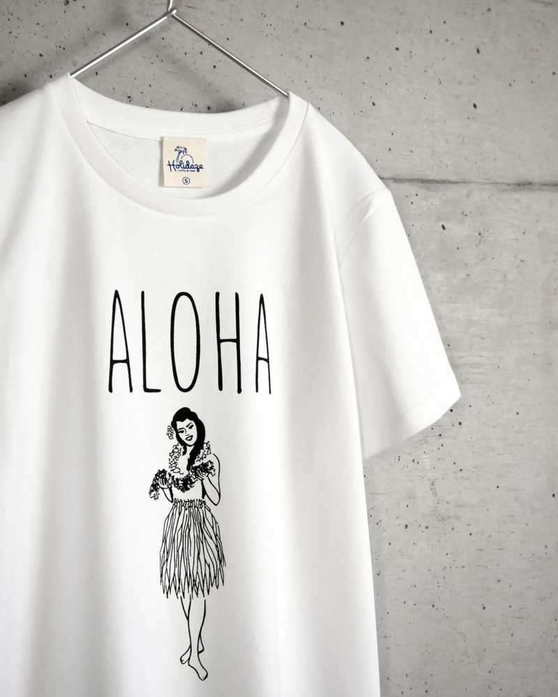 ALOHA HULA GIRL ハワイアンTシャツ レディース ホワイト