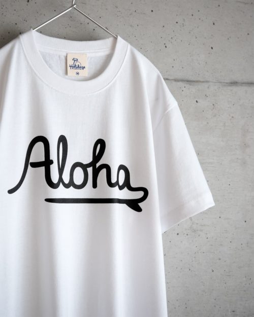 ALOHA LOGO ユニセックサーフTシャツ ホワイト
