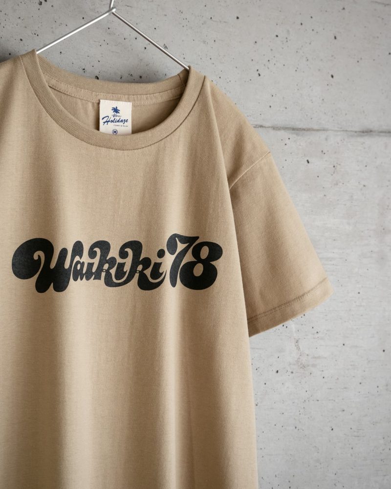 WAIKIKI'78 レトロハワイ レディースTシャツ カーキ