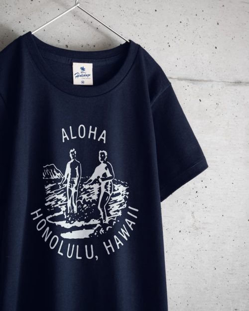 ALOHA HAWAII ハワイアンTシャツ レディース ネイビー