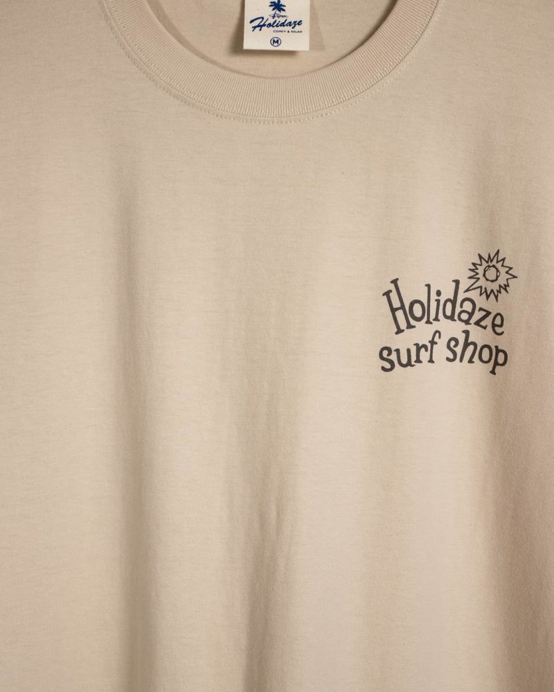HOLIDAZE SURF SHOP ホリデイズ サーフショップ オールドサーフTシャツ サンドベージュ