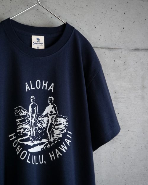 ALOHA HAWAII ハワイアンTシャツ ユニセックス ネイビー